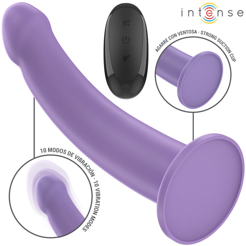 INTENSE - VIBRATORE EDDIE 17,5 CM 10 VIBRAZIONI VIOLA TELECOMANDO INTENSE - VIBRATORE EDDIE 17,5 CM 10 VIBRAZIONI VIOLA TELECOMANDO