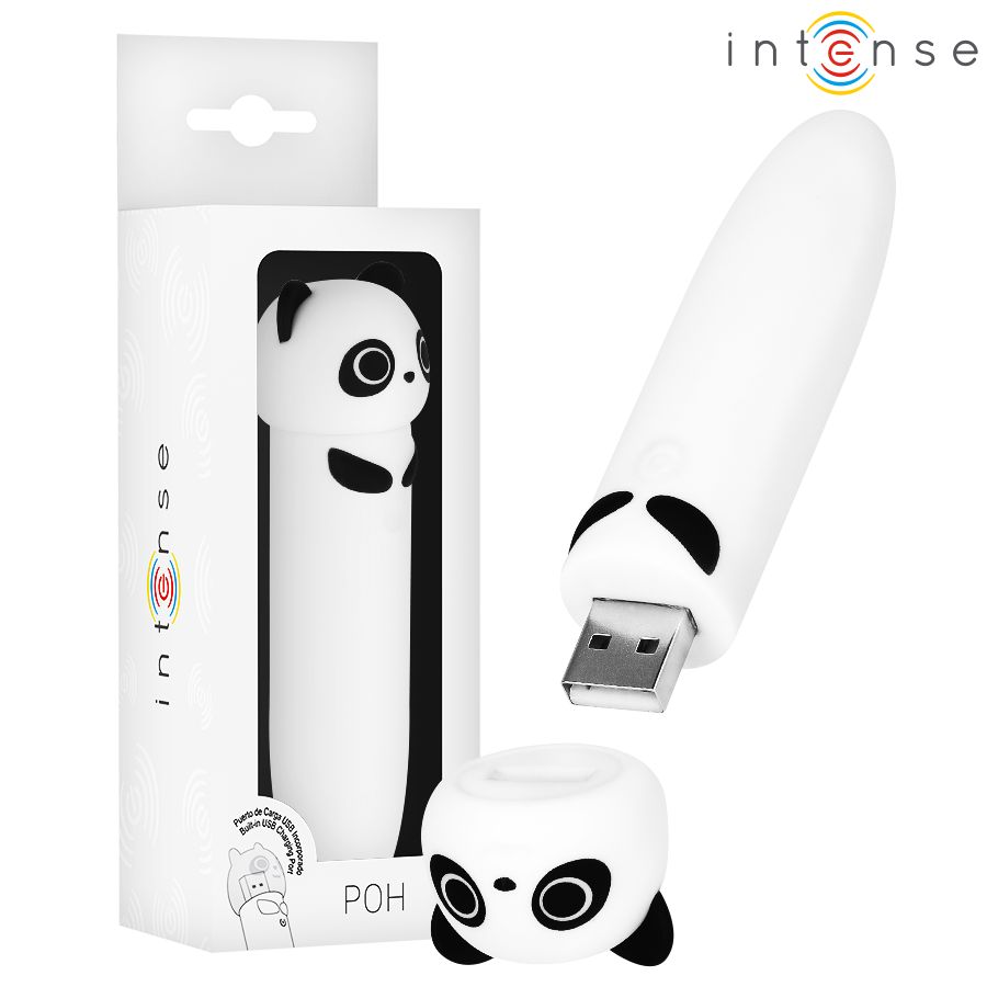 INTENSE - POH PANDA VIBRANTE BULLET RICARICABILE USB 10 X 2,2 CM INTENSE - POH PANDA VIBRANTE BULLET RICARICABILE USB 10 X 2,2 CM