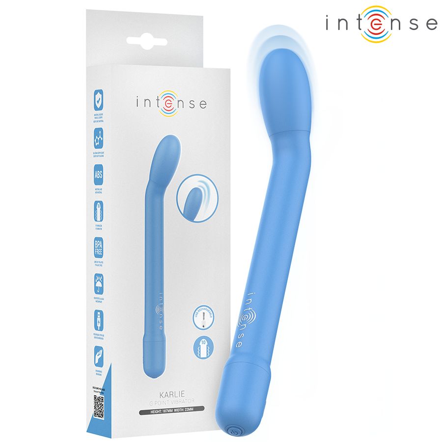 INTENSE - KARLIE STIMOLATORE PUNTO G RICARICABILE BLU INTENSE - KARLIE STIMOLATORE PUNTO G RICARICABILE BLU