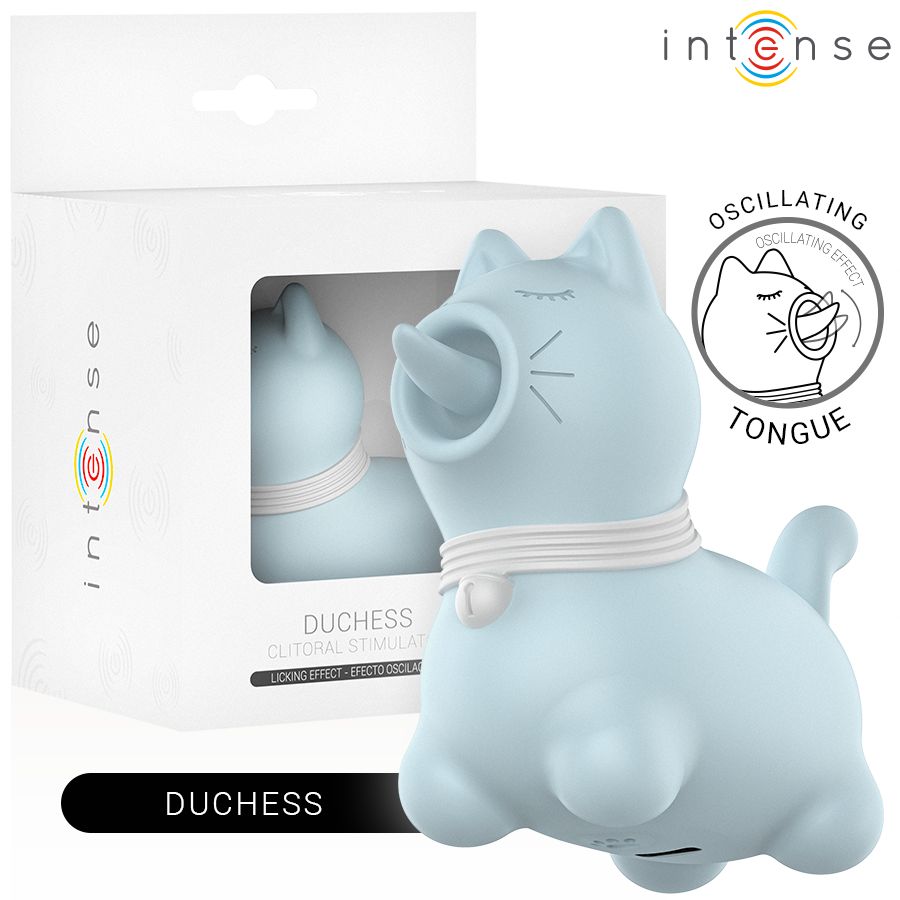 INTENSE - STIMOLATORE DUCHESS CON LINGUA ROTANTE 360� BLU INTENSE - STIMOLATORE DUCHESS CON LINGUA ROTANTE 360� BLU
