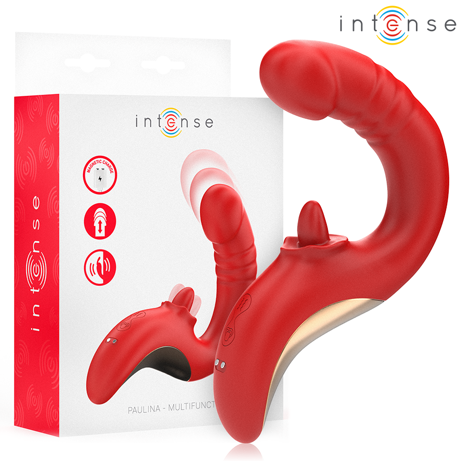 INTENSE - PAULINA VIBRATORE E STIMOLATORE A FORMA DI U ROSSO INTENSE - PAULINA VIBRATORE E STIMOLATORE A FORMA DI U ROSSO