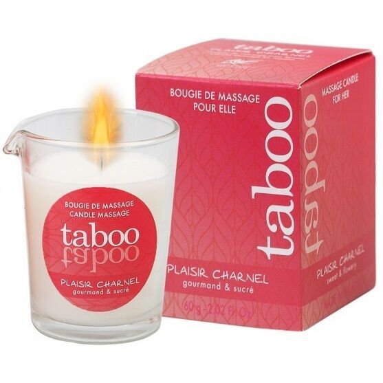 RUF - CANDELA DA MASSAGGIO TABOO PER LEI PLAISIR CHARNEL AROMA DI FIORI DI CACAO RUF - TABOO MASSAGE CANDLE FOR HER PLAISIR CHARNEL COCOA FLOWER AROMA