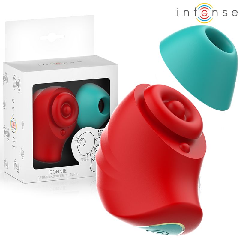 INTENSE - DONNIE STIMOLATORE CLITORIDEO ROSSO/VERDE INTENSE - DONNIE STIMOLATORE CLITORIDEO ROSSO/VERDE