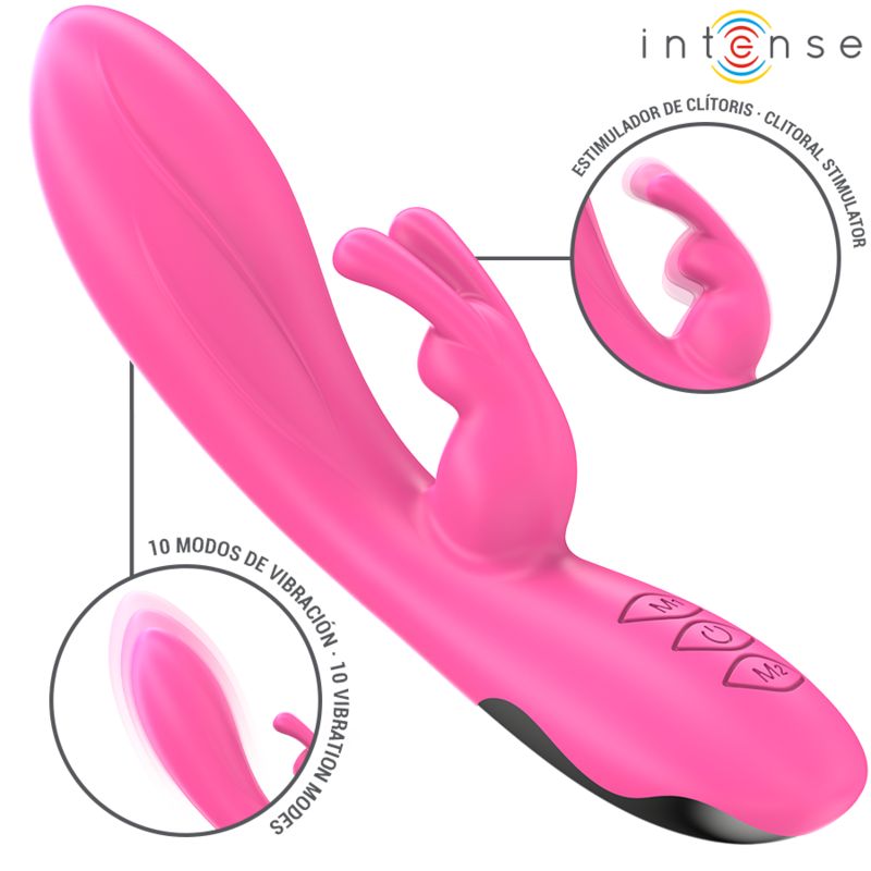 INTENSE - VIBRATORE RANDALL RABBIT 10 VIBRAZIONI ROSA INTENSE - RANDALL RABBIT VIBRATOR 10 VIBRATIONS PINK