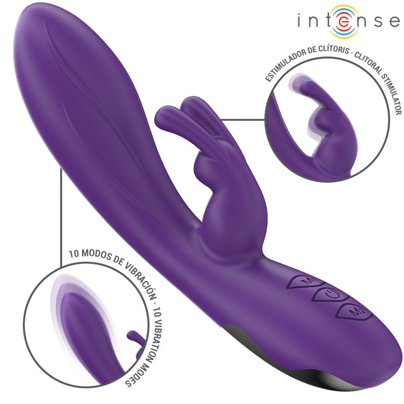 INTENSE - VIBRATORE RANDALL RABBIT 10 VIBRAZIONI VIOLA INTENSE - RANDALL RABBIT VIBRATOR 10 VIBRATIONS PURPLE