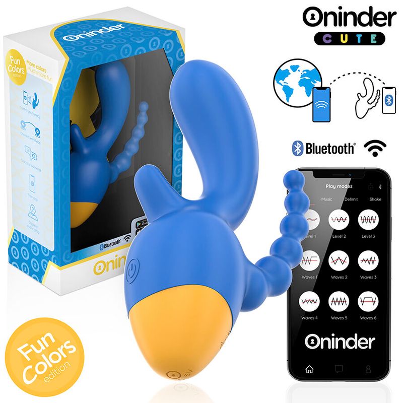 ONINDER CUTE - LOVE 3 SOME TRIPLE VIBRATOR - FREE WORLDWIDE APP