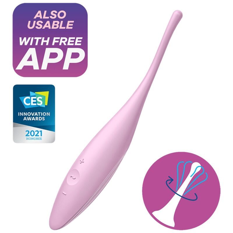 SATISFYER - VIBRATORE TWIRLING JOY CLIT TIP ROSA SATISFYER - TWIRLING JOY CLIT TIP VIBRATOR PINK