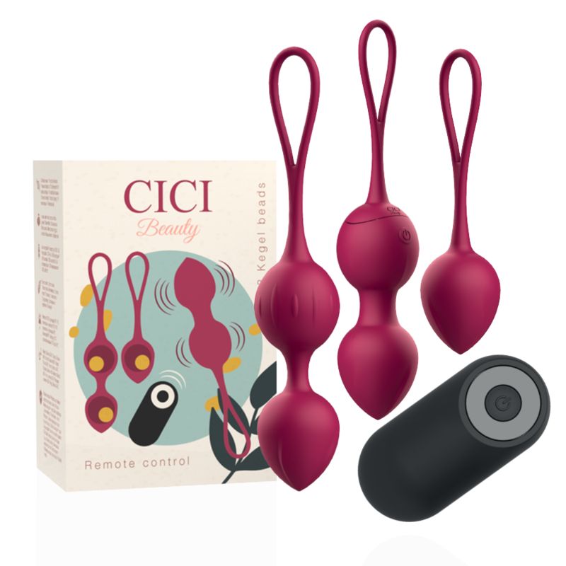 CICI BEAUTY - PREMIUM SILICONE 3 PERLINE VIBRANTI KEGEL TELECOMANDO CICI BEAUTY - PREMIUM SILICONE 3 VIBRATING KEGEL BEADS REMOTE CONTROL