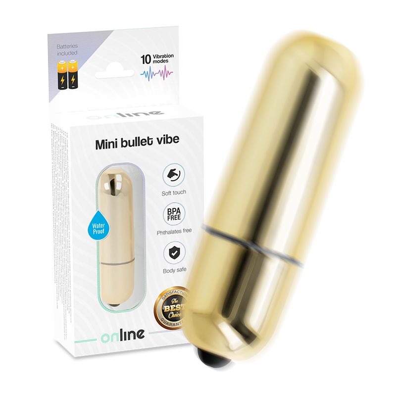 ONLINE - MINI PROIETTORE VIBRANTE DORATO ONLINE - MINI BULLET VIBE GOLDEN