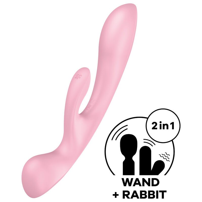 SATISFYER - TRIPLE OH VIBRAZIONE IBRIDA ROSA SATISFYER - TRIPLE OH VIBRAZIONE IBRIDA ROSA