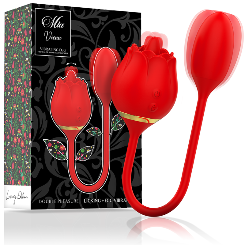 MIA - VIENNA DOPPIA LECCATA DI PIACERE + UOVO VIBRANTE MIA - VIENNA DOUBLE PLEASURE LICKING + VIBRATING EGG