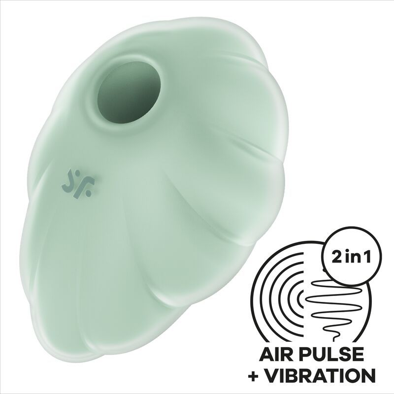 SATISFYER - VIBRATORE CLOUD DANCER GREEN AIR PULSE SATISFYER - CLOUD DANCER GREEN AIR PULSE VIBRATOR