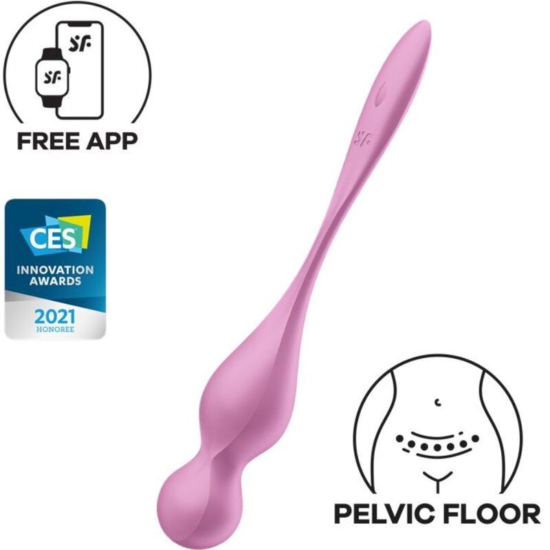 SATISFYER - LOVE BIRDS PALLE VIBRANTI KEGEL ROSA SATISFYER - LOVE BIRDS VIBRATING KEGEL BALLS PINK