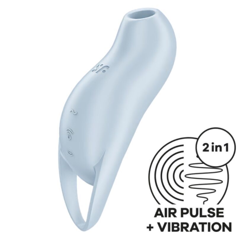 SATISFYER - POCKET PRO 1 STIMOLATORE CLITORIDE AZZURRO SATISFYER - POCKET PRO 1 CLITORIS STIMULATOR LIGHT BLUE