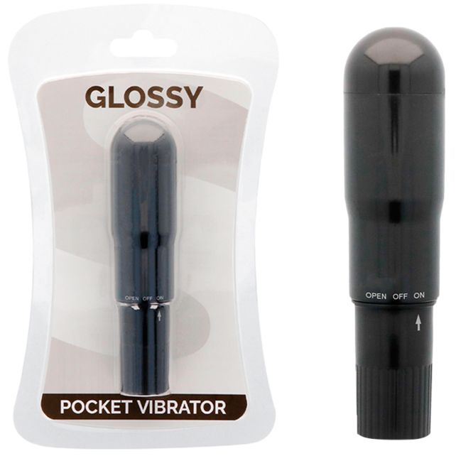 GLOSSY - VIBRATORE TASCABILE NERO GLOSSY - VIBRATORE TASCABILE NERO