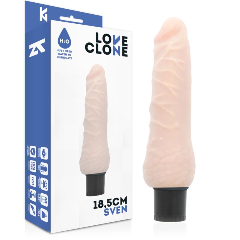 LOVECLONE - VIBRATORE AUTOLUBRIFICANTE SVEN 18.5 CM -O- 3.3 CM LOVECLONE - VIBRATORE AUTOLUBRIFICANTE SVEN 18.5 CM -O- 3.3 CM