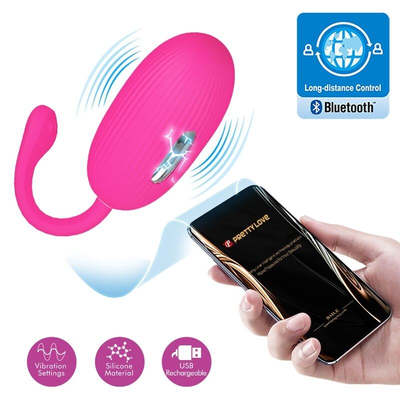 PRETTY LOVE - DOREEN UOVO VIBRANTE RICARICABILE MAGENTA TELECOMANDO PRETTY LOVE - DOREEN RECHARGEABLE VIBRATING EGG MAGENTA REMOTE CONTROL