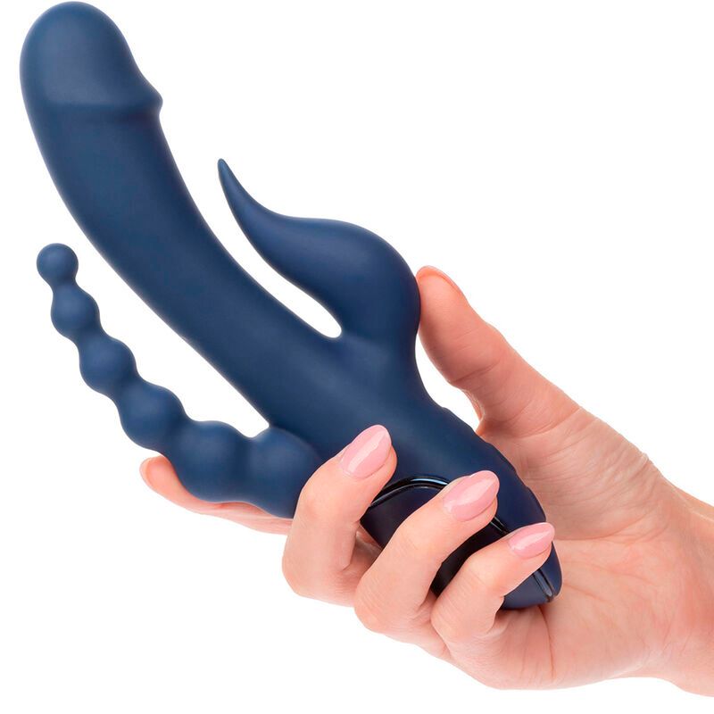 CALEXOTICS - VIBRATORE TRIPLO ORGASMO BLU CALEXOTICS - VIBRATOR TRIPLE ORGASM BLUE