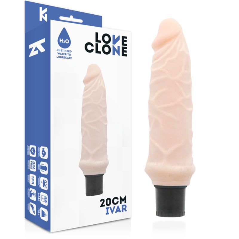 LOVECLONE - IVAR VIBRATORE AUTOLUBRIFICANTE 20 CM -O- 3.7 CM LOVECLONE - IVAR VIBRATORE AUTOLUBRIFICANTE 20 CM -O- 3.7 CM
