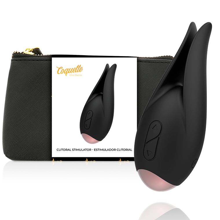 COQUETTE CHIC DESIRE - STIMOLATORE CLITORIALE NERO/ORO COQUETTE CHIC DESIRE - CLITORIAL STIMULATOR BLACK / GOLD FLOWER