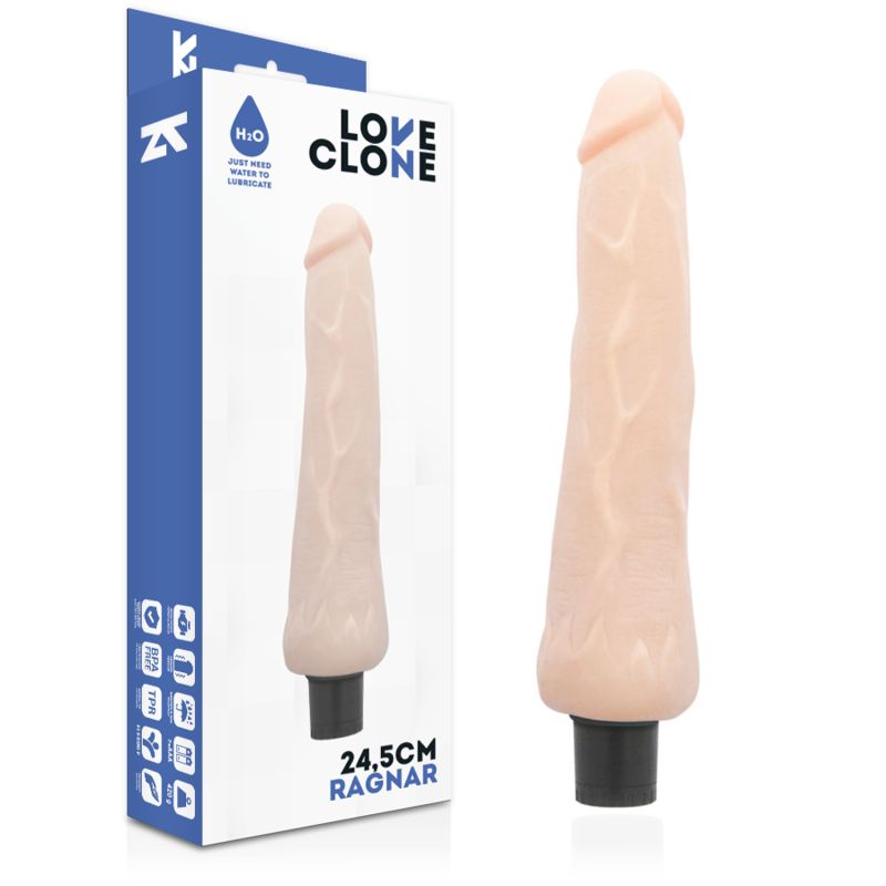 LOVECLONE - VIBRATORE AUTOLUBRIFICANTE RAGNAR 24.5 CM -O- 3.5 CM LOVECLONE - VIBRATORE AUTOLUBRIFICANTE RAGNAR 24.5 CM -O- 3.5 CM