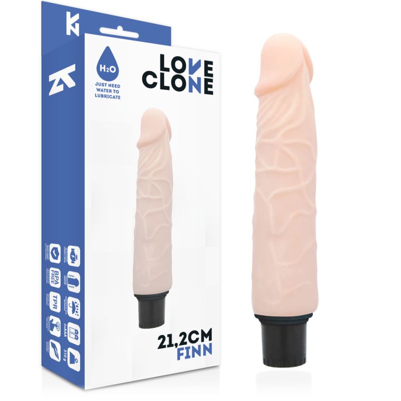 LOVECLONE - VIBRATORE AUTOLUBRIFICANTE FINN 21.2 CM -O- 3.8 CM LOVECLONE - VIBRATORE AUTOLUBRIFICANTE FINN 21.2 CM -O- 3.8 CM