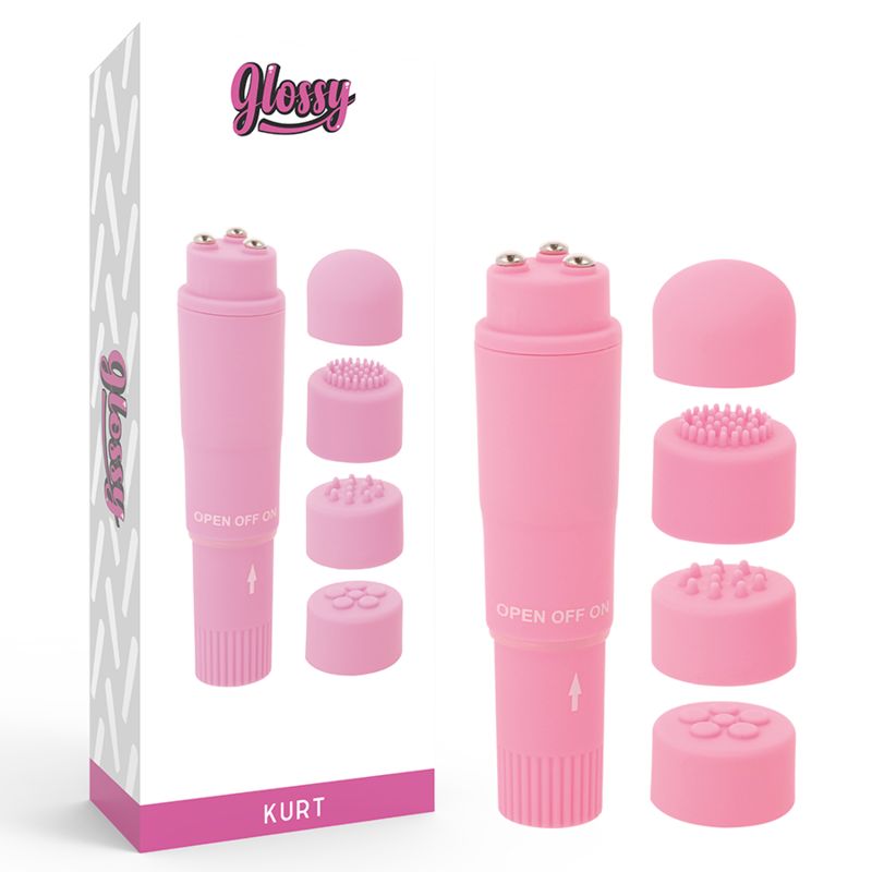 GLOSSY - MASSAGGIATORE POCKET KURT ROSA GLOSSY - KURT POCKET MASSAGER PINK