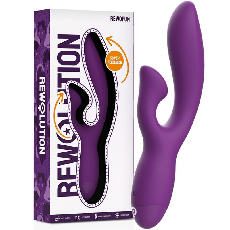 REWOLUTION - REWOFUN VIBRATORE FLESSIBILE CON CONIGLIO REWOLUTION - REWOFUN VIBRATORE FLESSIBILE CON CONIGLIO
