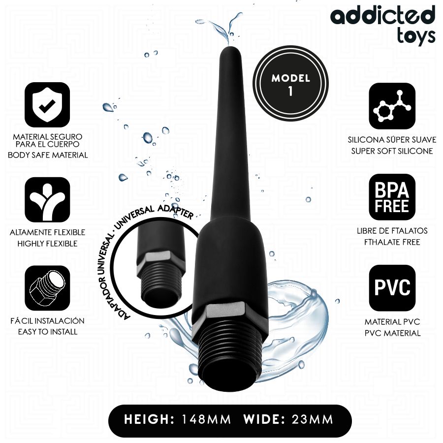 ADDICTED TOYS - PULITORE ANALE CON ADATTATORE UNIVERSALE MODELLO 1 ADDICTED TOYS - PULITORE ANALE CON ADATTATORE UNIVERSALE MODELLO 1