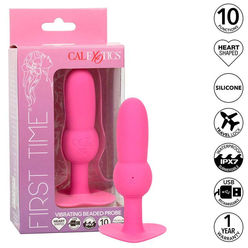 CALEXOTICS - FIRST TIME PLUG ANALE SONDA PERLINE 10 VIBRAZIONI ROSA CALEXOTICS - FIRST TIME ANAL PLUG BEADED PROBE 10 VIBRATIONS PINK