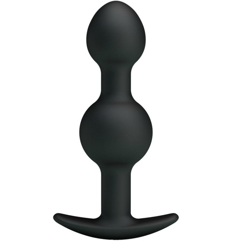 PRETTY LOVE - SFERE ANALI IN SILICONE PER STIMOLAZIONE SPECIALE 10.3 CM NERO PRETTY LOVE - SPECIAL STIMULATION SILICONE ANAL BALLS 10.3 CM BLACK