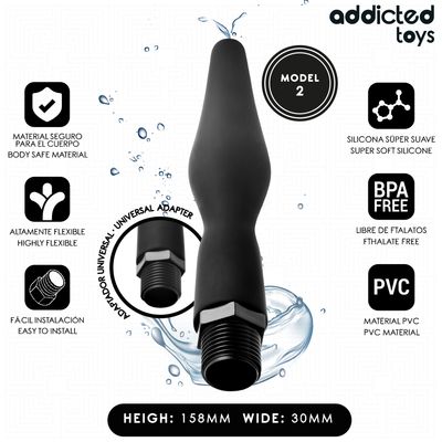 ADDICTED TOYS - ANAL CLEANER WITH UNIVERSAL ADAPTER MODEL 2