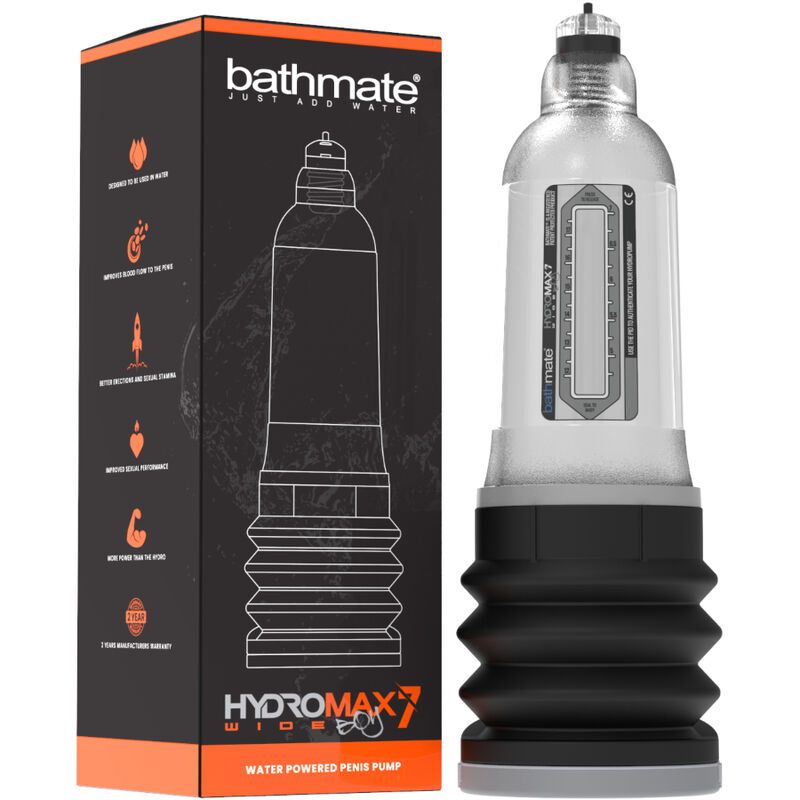 BATHMATE - HYDROMAX 7 WIDE BOY X30 TRASPARENTE BATHMATE - HYDROMAX 7 WIDE BOY X30 TRANSPARENT