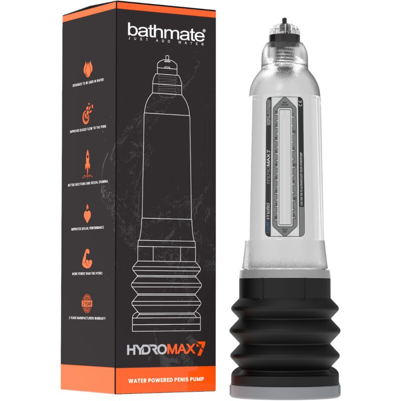 BATHMATE - HYDROMAX 7 POMPA PER LAUMENTO DEL PENE TRASPARENTE BATHMATE - HYDROMAX 7 TRANSPARENT PENIS INCREASE PUMP