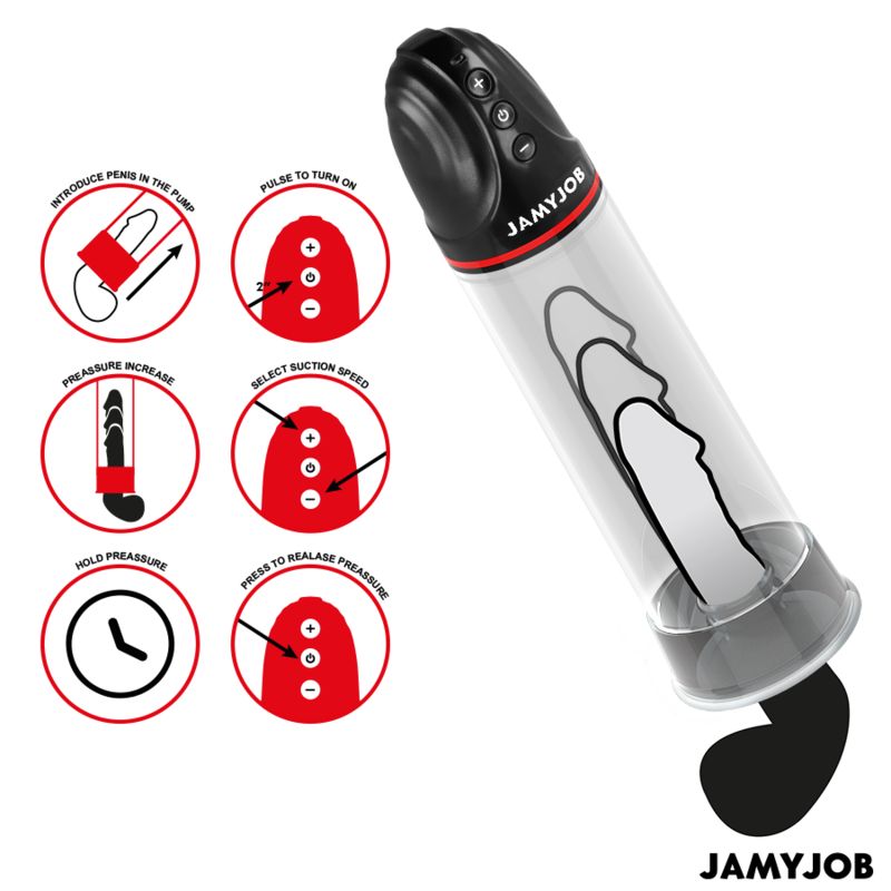 JAMYJOB - POMPA AUTOMATICA XPAND 3 LIVELLI DI ASPIRAZIONE GRIGIA JAMYJOB - XPAND AUTOMATIC PUMP 3 SUCTION LEVELS GREY