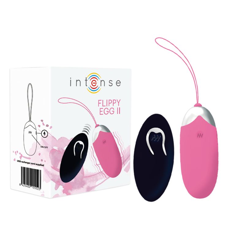 INTENSE - UOVO VIBRANTE FLIPPY II CON TELECOMANDO ROSA INTENSE - FLIPPY II VIBRATING EGG WITH REMOTE CONTROL PINK