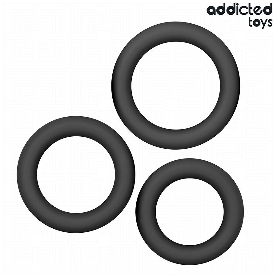 ADDICTED TOYS - SET DI ANELLI IN SILICONE MODELLO 1 ADDICTED TOYS - SET DI ANELLI IN SILICONE MODELLO 1