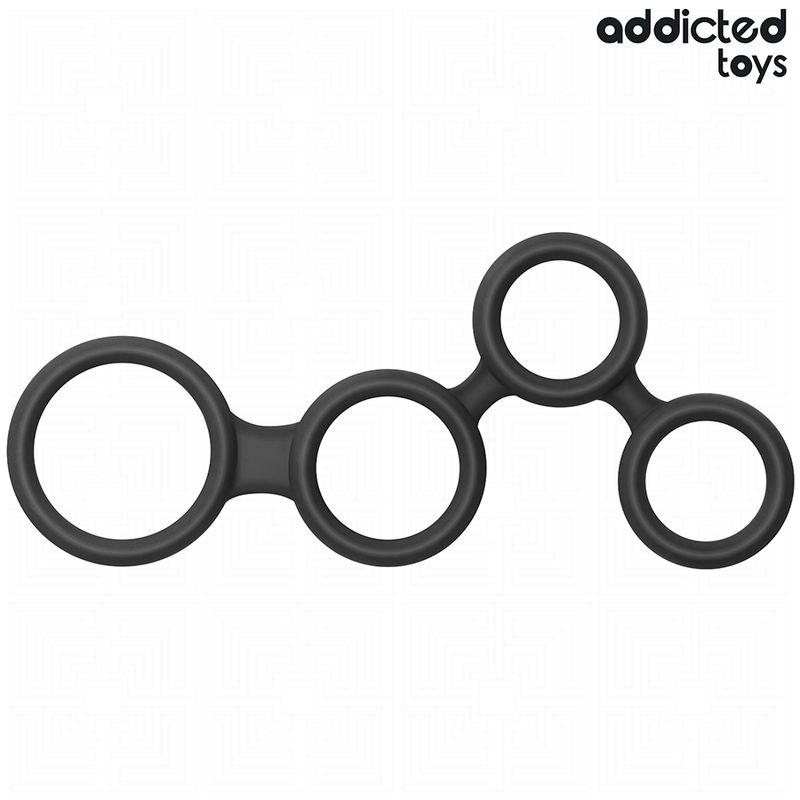 ADDICTED TOYS - ANELLO PER PENE CON DIVISORI PER TESTICOLI ADDICTED TOYS - PENIS RING WITH DIVIDERS FOR TESTICLES