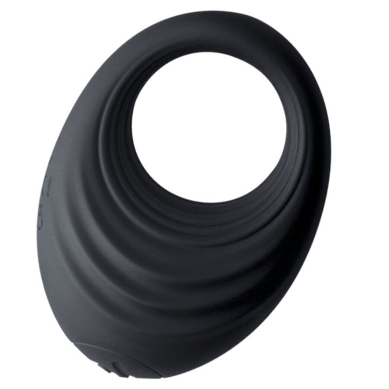 ROCKS-OFF - ANELLO VIBRANTE PER PENE SPIRE NERO ROCKS-OFF - SPIRE BLACK VIBRATING PENIS RING