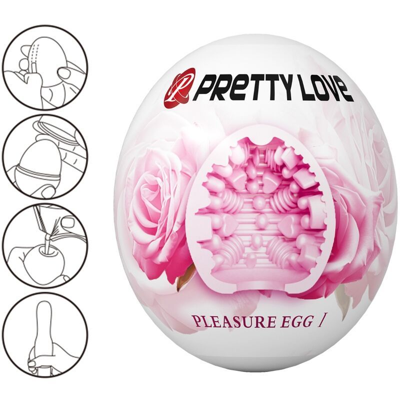 PRETTY LOVE - MASTURBATORE MASCHILE UOVO ROSA PRETTY LOVE - MASTURBATORE MASCHILE UOVO ROSA