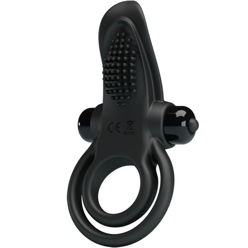 PRETTY LOVE - DOPPIO ANELLO VIBRANTE + STIMOLATORE CLITORIDEO 10 VIBRAZIONI NERO PRETTY LOVE - DOPPIO ANELLO VIBRANTE + STIMOLATORE CLITORIDEO 10 VIBRAZIONI NERO
