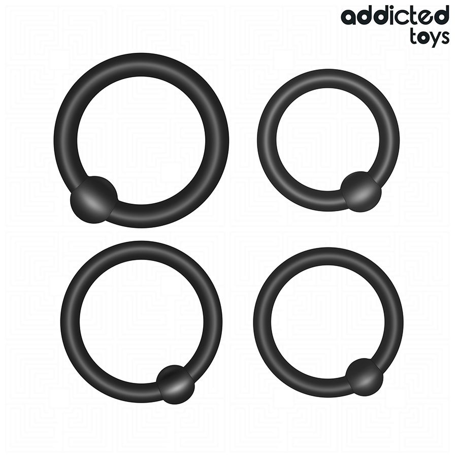 ADDICTED TOYS - SET DI ANELLI IN SILICONE A PRESSIONE ADDICTED TOYS - SET DI ANELLI IN SILICONE A PRESSIONE