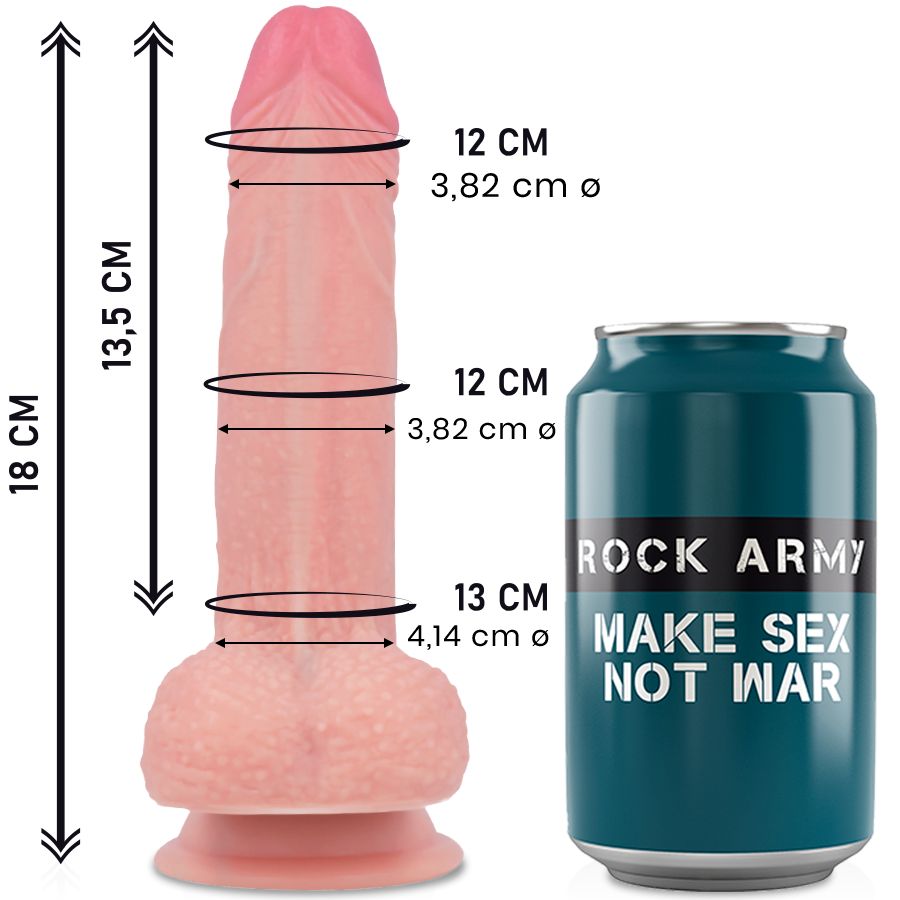 ROCKARMY - LIQUID SILICONE PREMIUM MUSTANG REALISTICO 18 CM -O- 4.14 CM ROCKARMY - LIQUID SILICONE PREMIUM MUSTANG REALISTIC 18 CM -O- 4.14 CM
