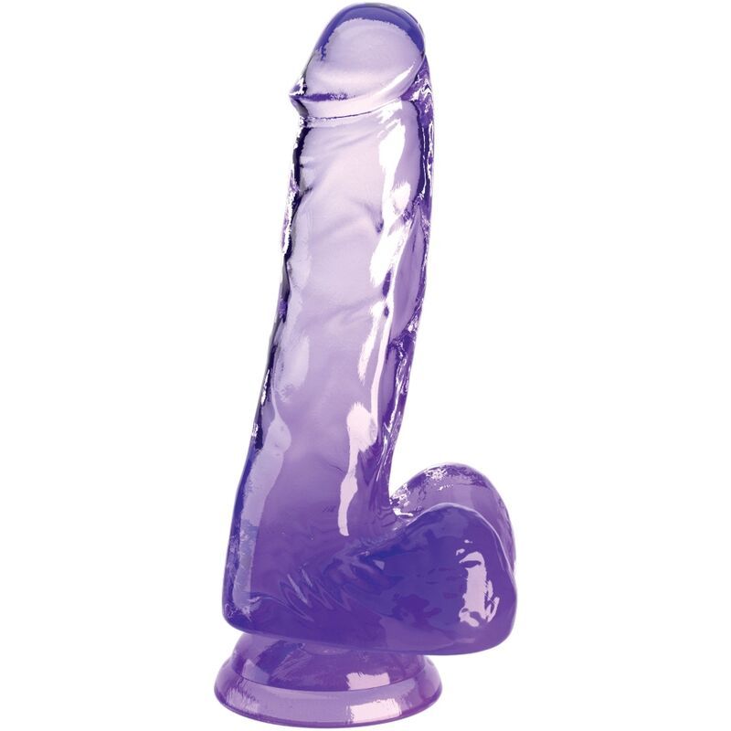 KING COCK - CLEAR PENE REALISTICO CON SFERE 13.5 CM VIOLA KING COCK - CLEAR PENE REALISTICO CON SFERE 13.5 CM VIOLA