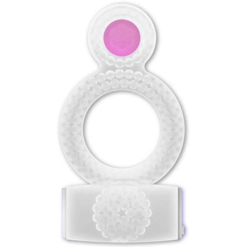 CASUAL LOVE - ANELLO DOPPIO PIACERE TRASPARENTE CASUAL LOVE - RING VIBRATING DOUBLE PLEASURE TRANSPARENT