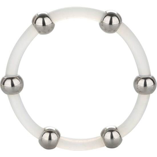 CALEXOTICS - ANELLO IN SILICONE CON PERLINE IN ACCIAIO XL CALEXOTICS - ANELLO IN SILICONE CON PERLINE IN ACCIAIO XL