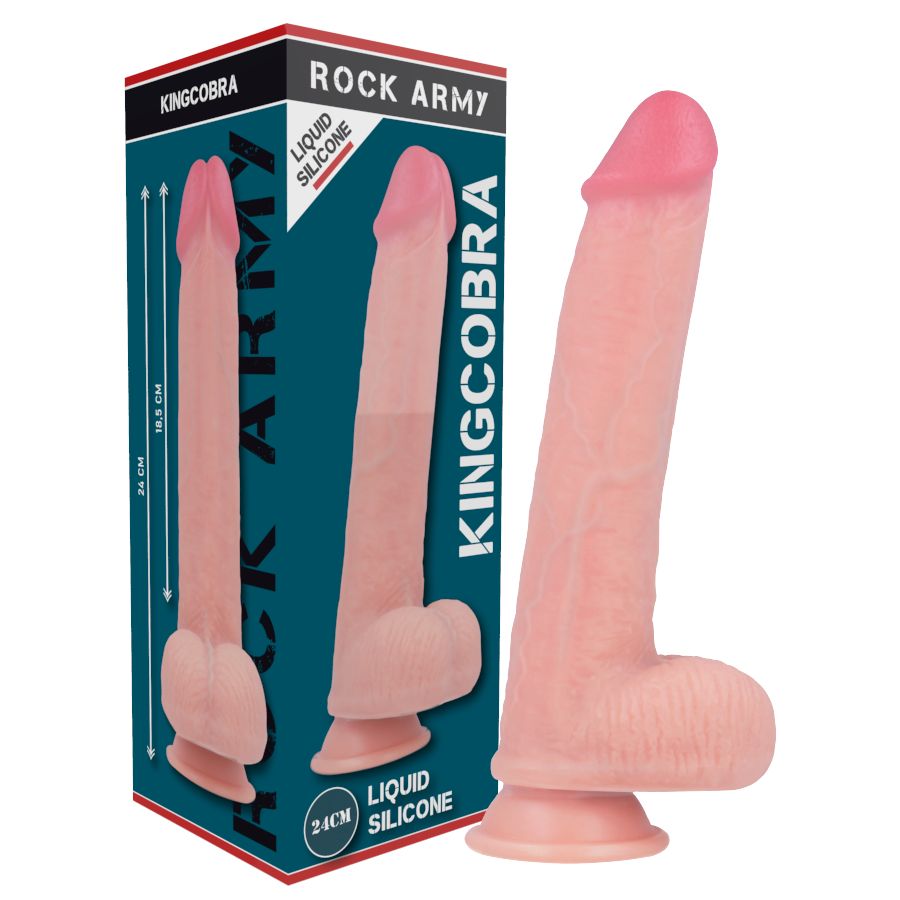 ROCKARMY - LIQUID SILICONE PREMIUM KINGCOBRA REALISTICO 24 CM -O- 4.77 CM ROCKARMY - LIQUID SILICONE PREMIUM KINGCOBRA REALISTICO 24 CM -O- 4.77 CM