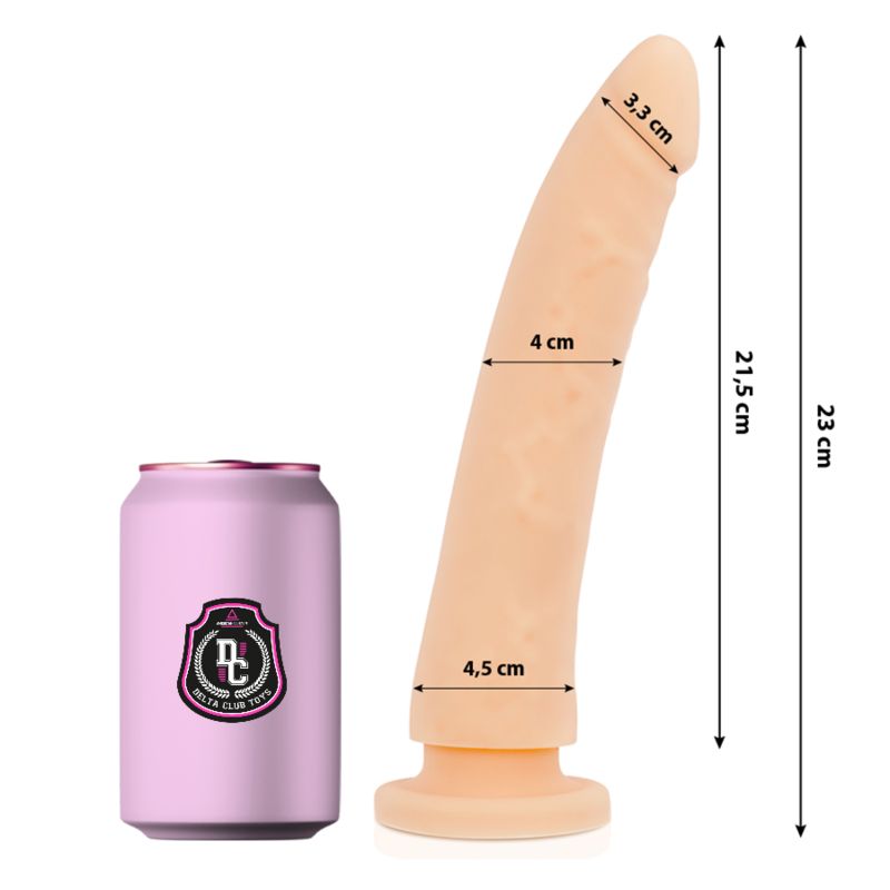 DELTA CLUB - TOYS DILDO NATURALE IN SILICONE MEDICO 23 CM -O- 4.5 CM DELTA CLUB - TOYS DILDO NATURALE IN SILICONE MEDICO 23 CM -O- 4.5 CM