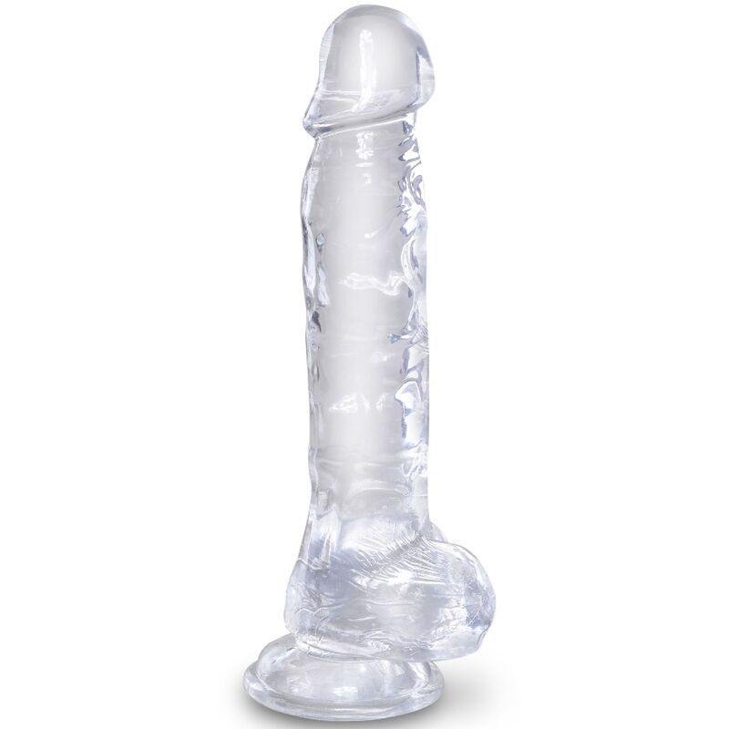 KING COCK - CLEAR PENE REALISTICO CON SFERE 16.5 CM TRASPARENTE KING COCK - CLEAR REALISTIC PENIS WITH BALLS 16.5 CM TRANSPARENT
