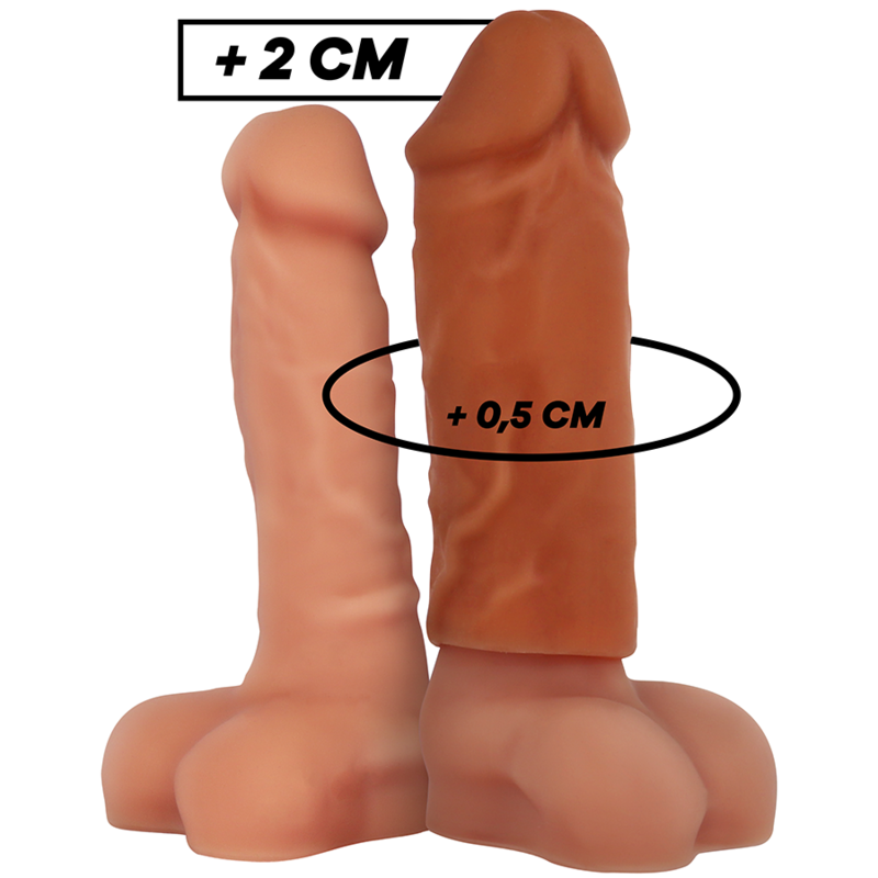 VIRILXL - ESTENSIONE DEL PENE IN SILICONE LIQUIDO V3 MARRONE VIRILXL - LIQUID SILICONE V3 BROWN PENIS EXTENSION